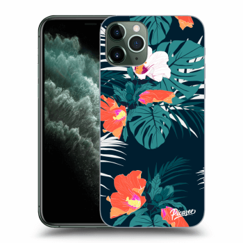 Picasee silikonski prozorni ovitek za Apple iPhone 11 Pro - Monstera Color