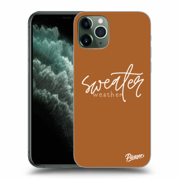 Picasee silikonski prozorni ovitek za Apple iPhone 11 Pro - Sweater weather
