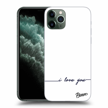 Picasee silikonski prozorni ovitek za Apple iPhone 11 Pro - I love you