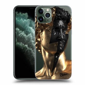 Picasee silikonski prozorni ovitek za Apple iPhone 11 Pro - Wildfire - Gold