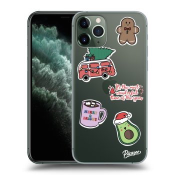 Picasee silikonski prozorni ovitek za Apple iPhone 11 Pro - Christmas Stickers