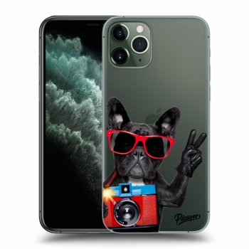 Picasee silikonski prozorni ovitek za Apple iPhone 11 Pro - French Bulldog