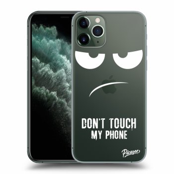 Picasee silikonski prozorni ovitek za Apple iPhone 11 Pro - Don't Touch My Phone
