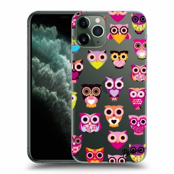 Picasee silikonski prozorni ovitek za Apple iPhone 11 Pro - Owls