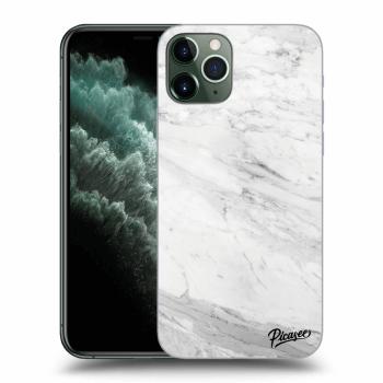 Picasee silikonski prozorni ovitek za Apple iPhone 11 Pro - White marble
