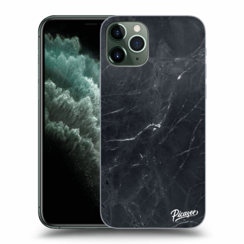 Picasee silikonski prozorni ovitek za Apple iPhone 11 Pro - Black marble