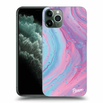 Picasee silikonski prozorni ovitek za Apple iPhone 11 Pro - Pink liquid