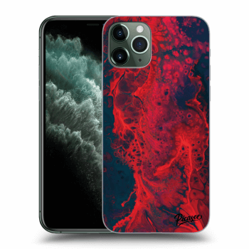 Picasee silikonski prozorni ovitek za Apple iPhone 11 Pro - Organic red
