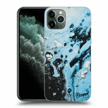 Picasee silikonski prozorni ovitek za Apple iPhone 11 Pro - Organic blue