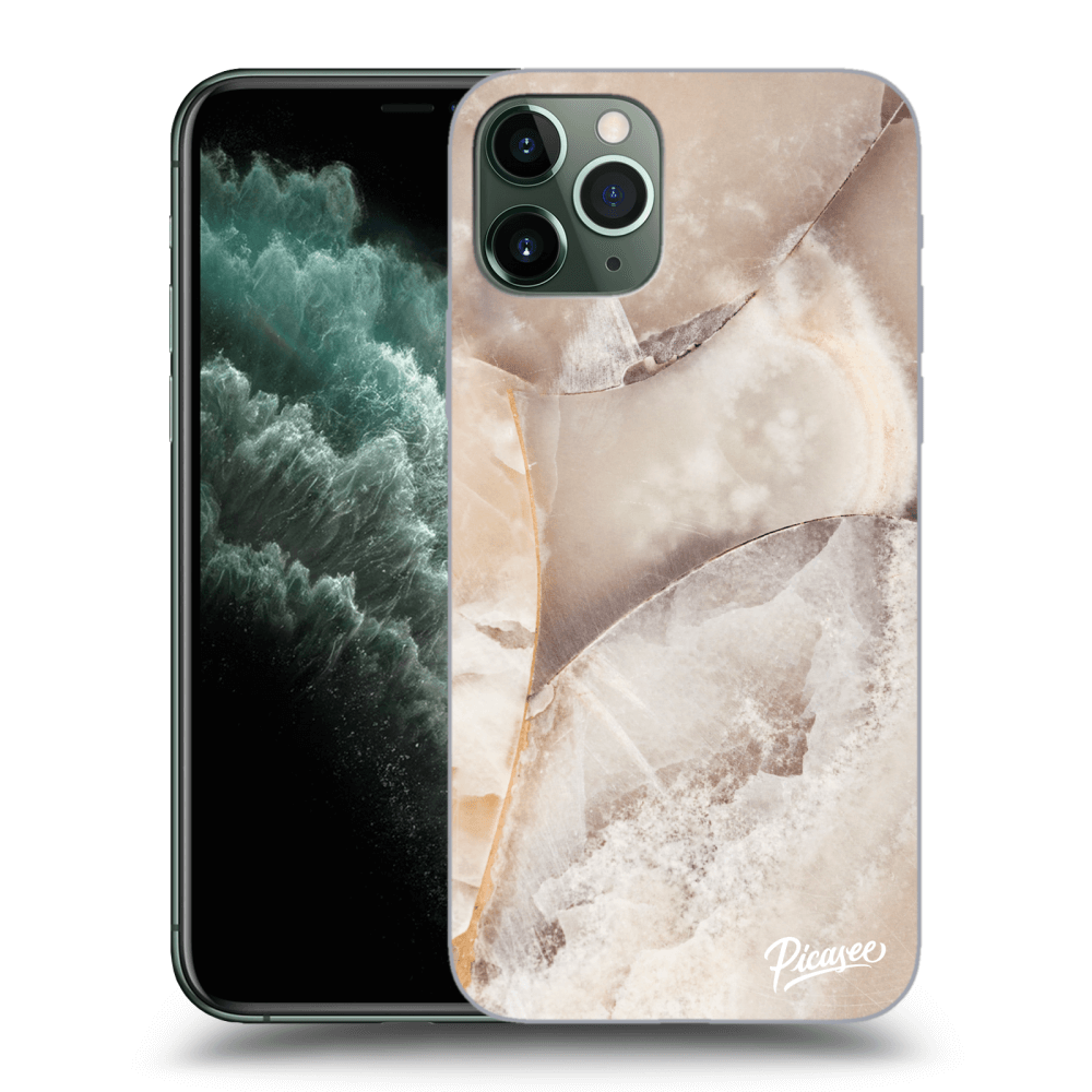 Picasee silikonski prozorni ovitek za Apple iPhone 11 Pro - Cream marble