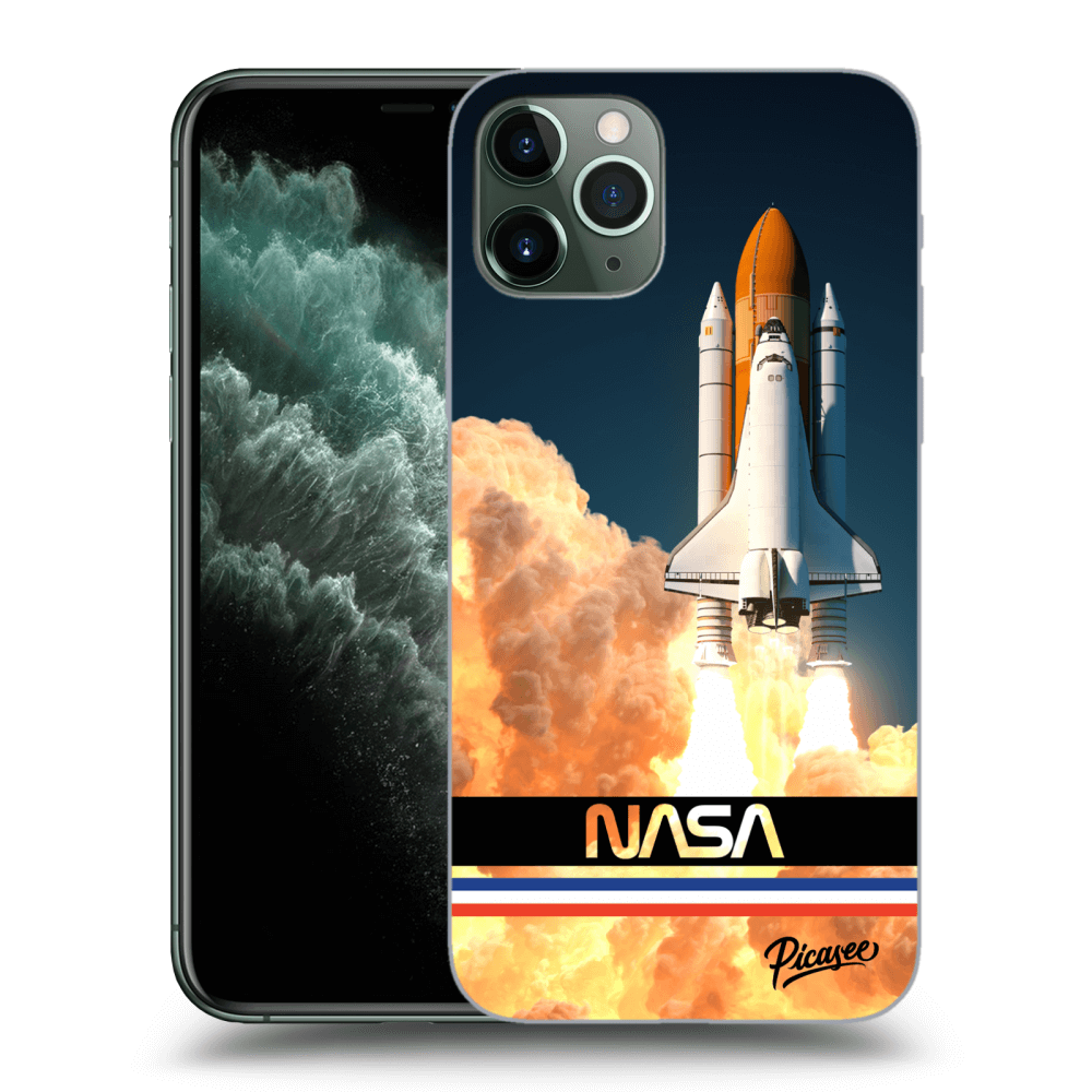 Picasee silikonski črni ovitek za Apple iPhone 11 Pro Max - Space Shuttle