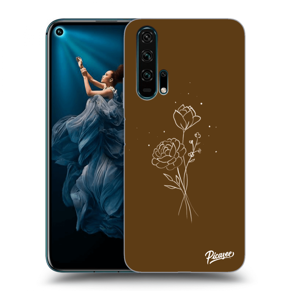 Picasee ULTIMATE CASE za Honor 20 Pro - Brown flowers