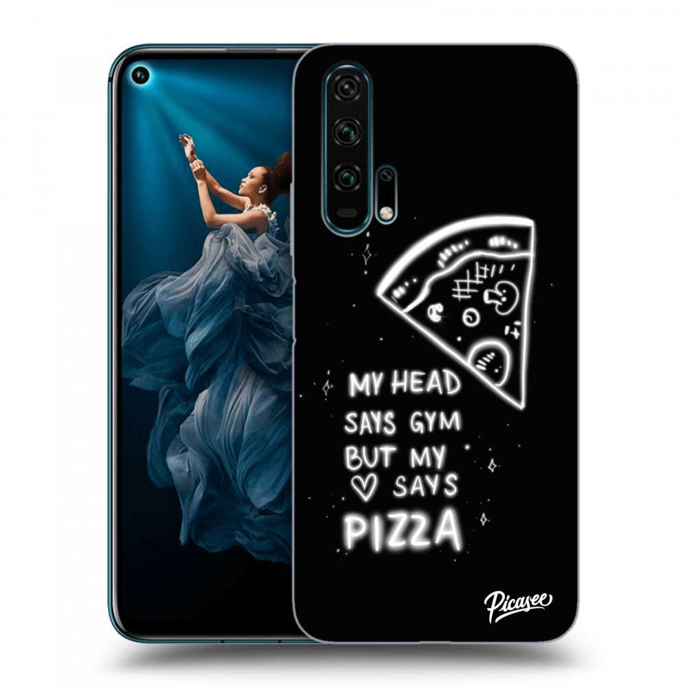 Picasee silikonski prozorni ovitek za Honor 20 Pro - Pizza