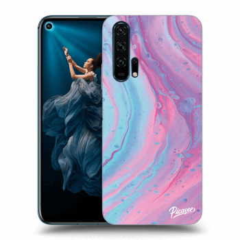 Picasee silikonski prozorni ovitek za Honor 20 Pro - Pink liquid