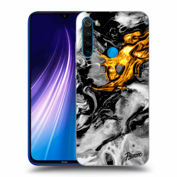 Picasee silikonski črni ovitek za Xiaomi Redmi Note 8 - Black Gold 2