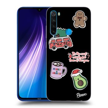 Picasee silikonski črni ovitek za Xiaomi Redmi Note 8 - Christmas Stickers