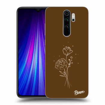 Ovitek za Xiaomi Redmi Note 8 Pro - Brown flowers