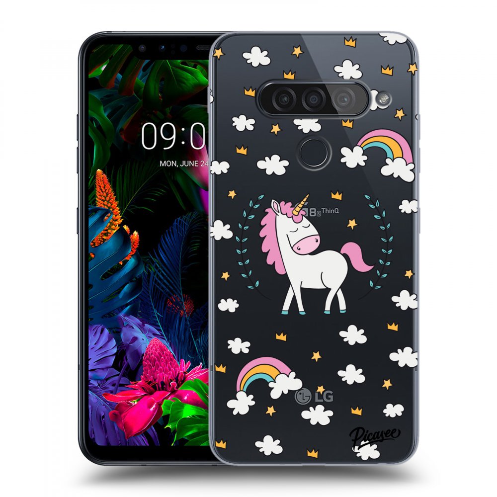 Picasee silikonski prozorni ovitek za LG G8s ThinQ - Unicorn star heaven