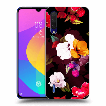 Picasee silikonski črni ovitek za Xiaomi Mi 9 Lite - Flowers and Berries
