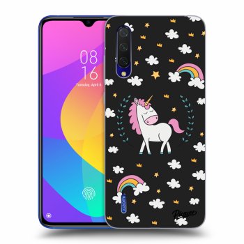 Picasee silikonski črni ovitek za Xiaomi Mi 9 Lite - Unicorn star heaven