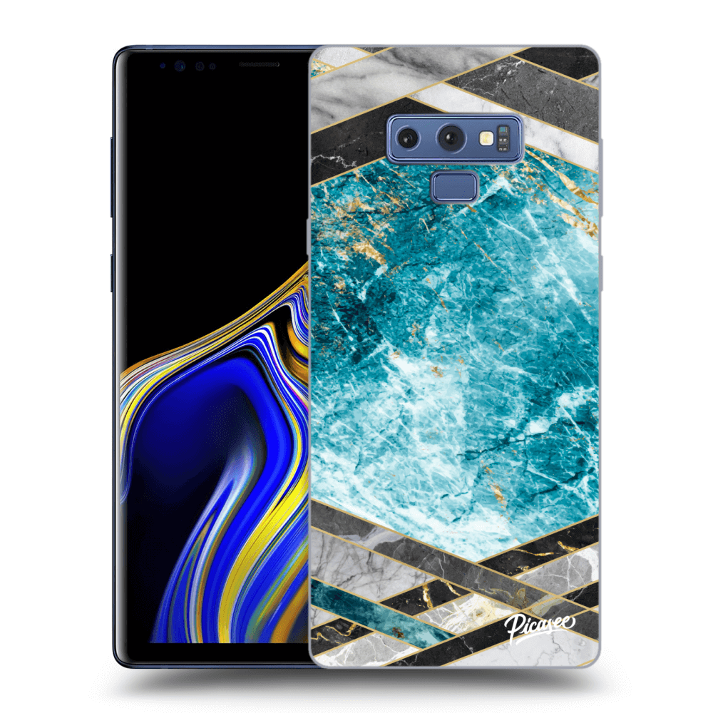 Picasee silikonski črni ovitek za Samsung Galaxy Note 9 N960F - Blue geometry