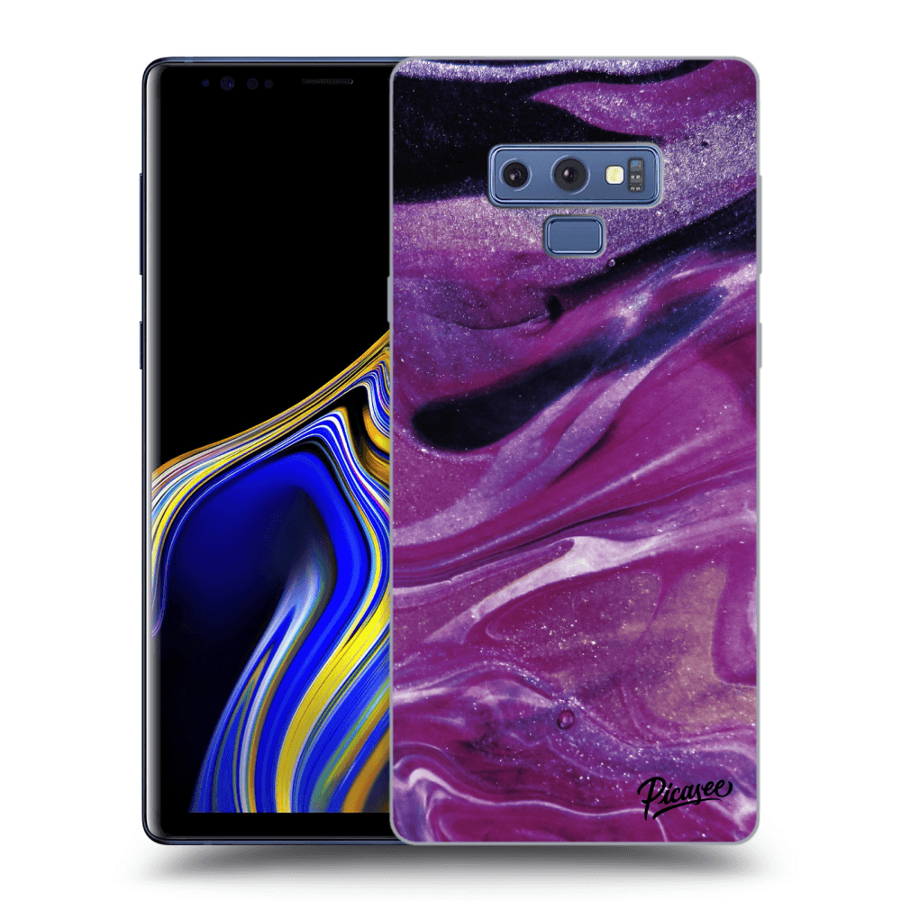 Picasee silikonski črni ovitek za Samsung Galaxy Note 9 N960F - Purple glitter