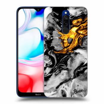 Picasee silikonski prozorni ovitek za Xiaomi Redmi 8 - Black Gold 2