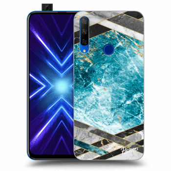 Ovitek za Honor 9X - Blue geometry