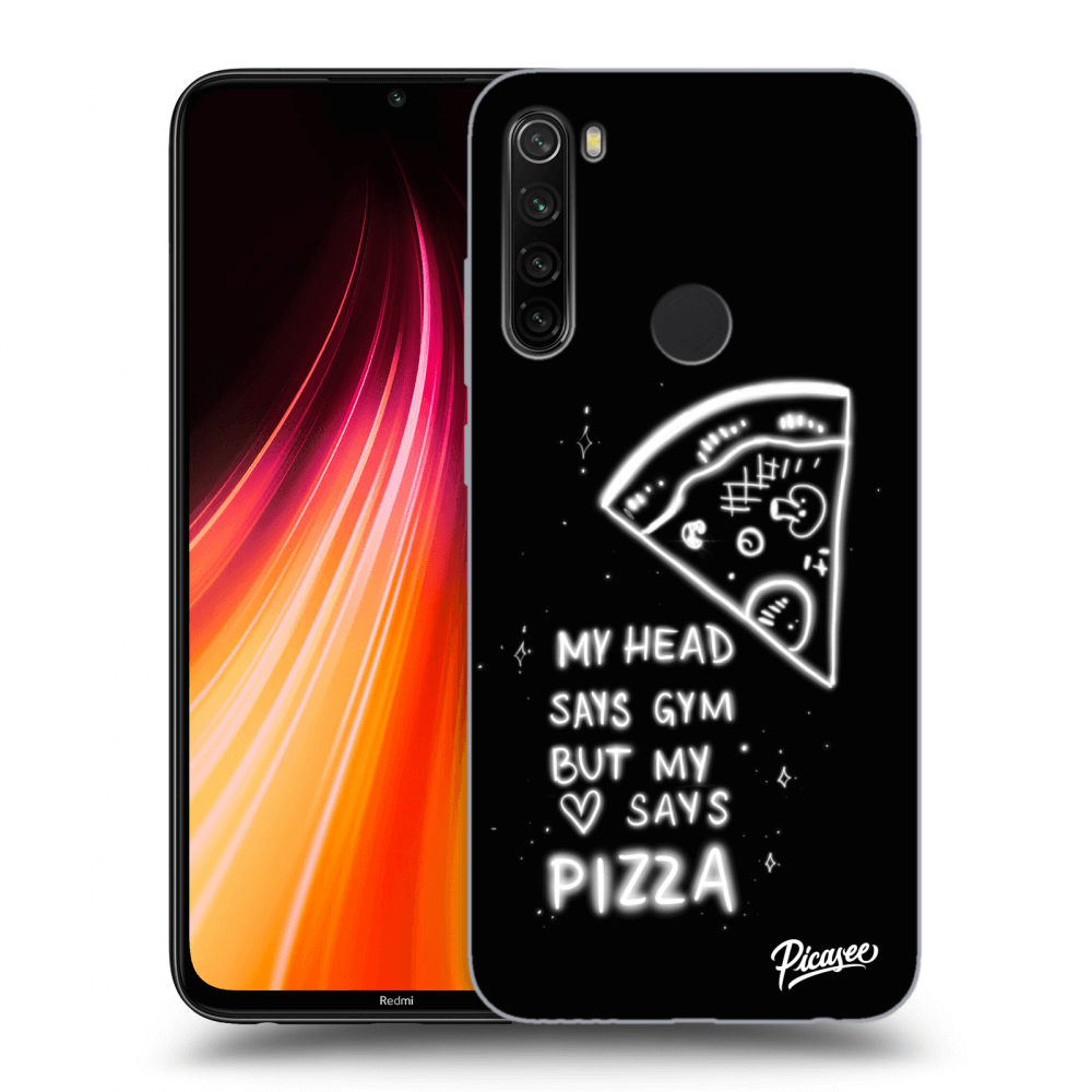 Picasee silikonski črni ovitek za Xiaomi Redmi Note 8T - Pizza