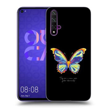 Picasee silikonski črni ovitek za Huawei Nova 5T - Diamanty Black