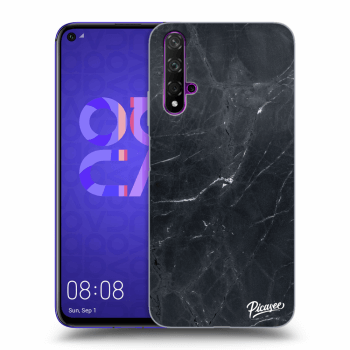 Picasee silikonski črni ovitek za Huawei Nova 5T - Black marble