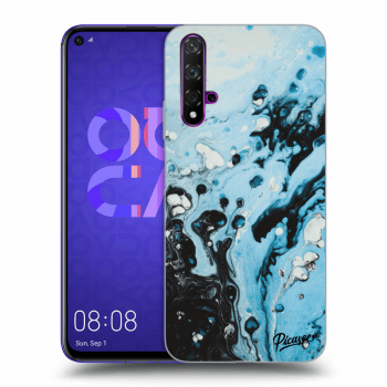 Picasee silikonski črni ovitek za Huawei Nova 5T - Organic blue