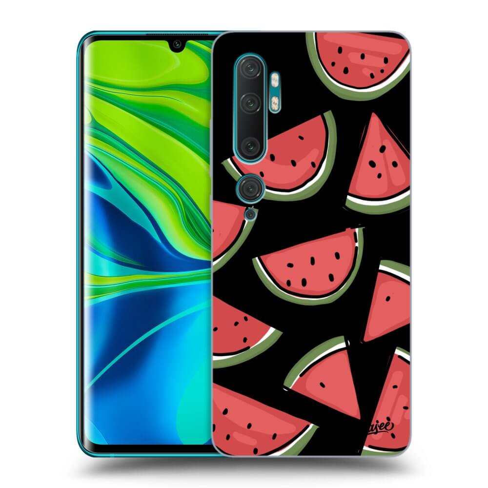 Picasee silikonski črni ovitek za Xiaomi Mi Note 10 (Pro) - Melone