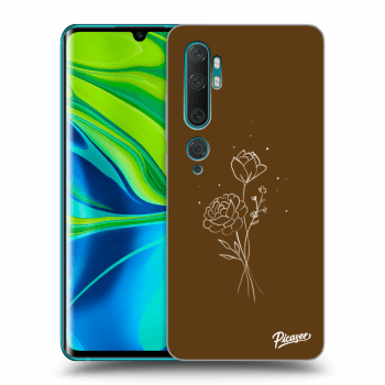 Ovitek za Xiaomi Mi Note 10 (Pro) - Brown flowers