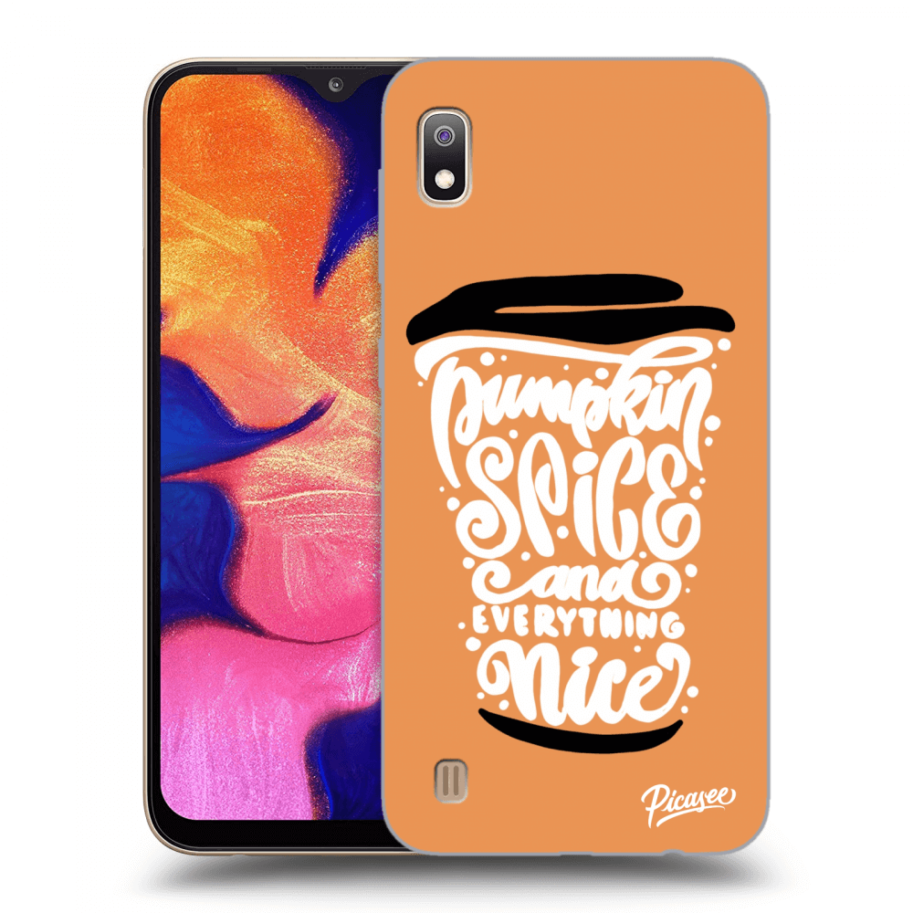 Picasee silikonski prozorni ovitek za Samsung Galaxy A10 A105F - Pumpkin coffee