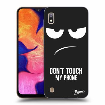 Picasee silikonski črni ovitek za Samsung Galaxy A10 A105F - Don't Touch My Phone