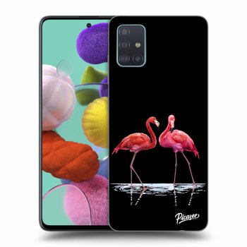 Picasee ULTIMATE CASE za Samsung Galaxy A51 A515F - Flamingos couple