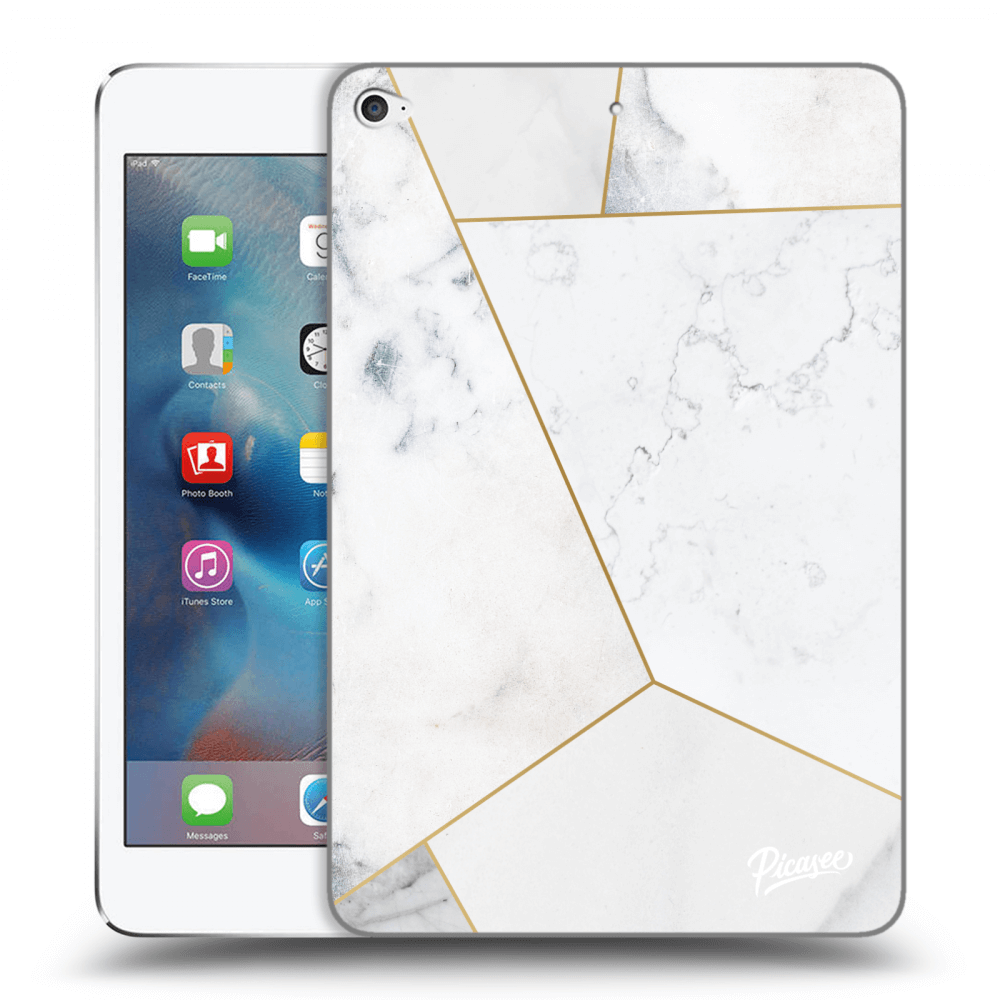 Picasee silikonski prozorni ovitek za Apple iPad mini 4 - White tile