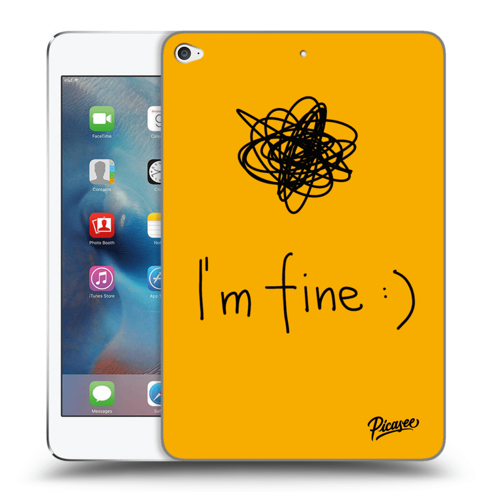Picasee silikonski črni ovitek za Apple iPad mini 4 - I am fine