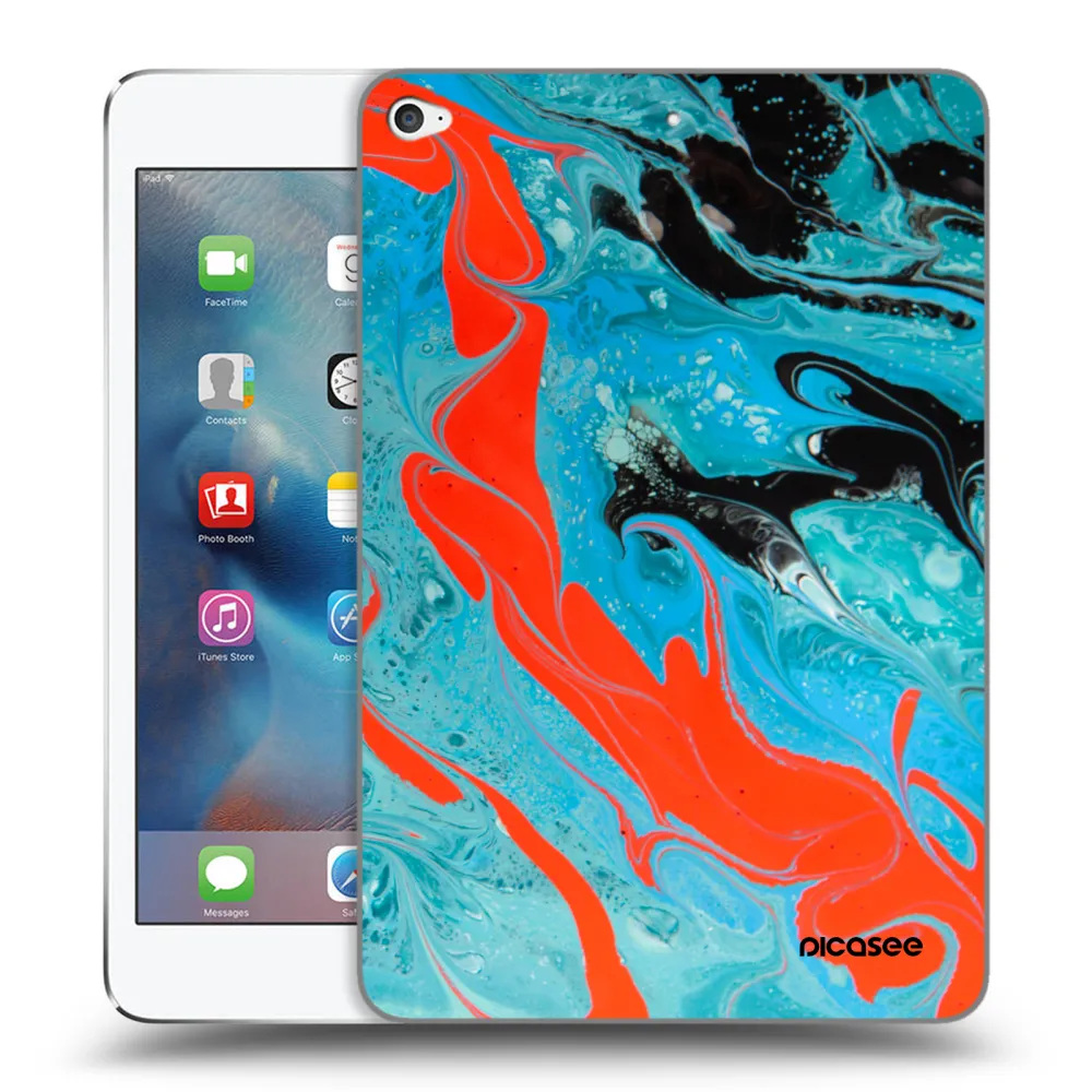 Picasee silikonski prozorni ovitek za Apple iPad mini 4 - Blue Magma