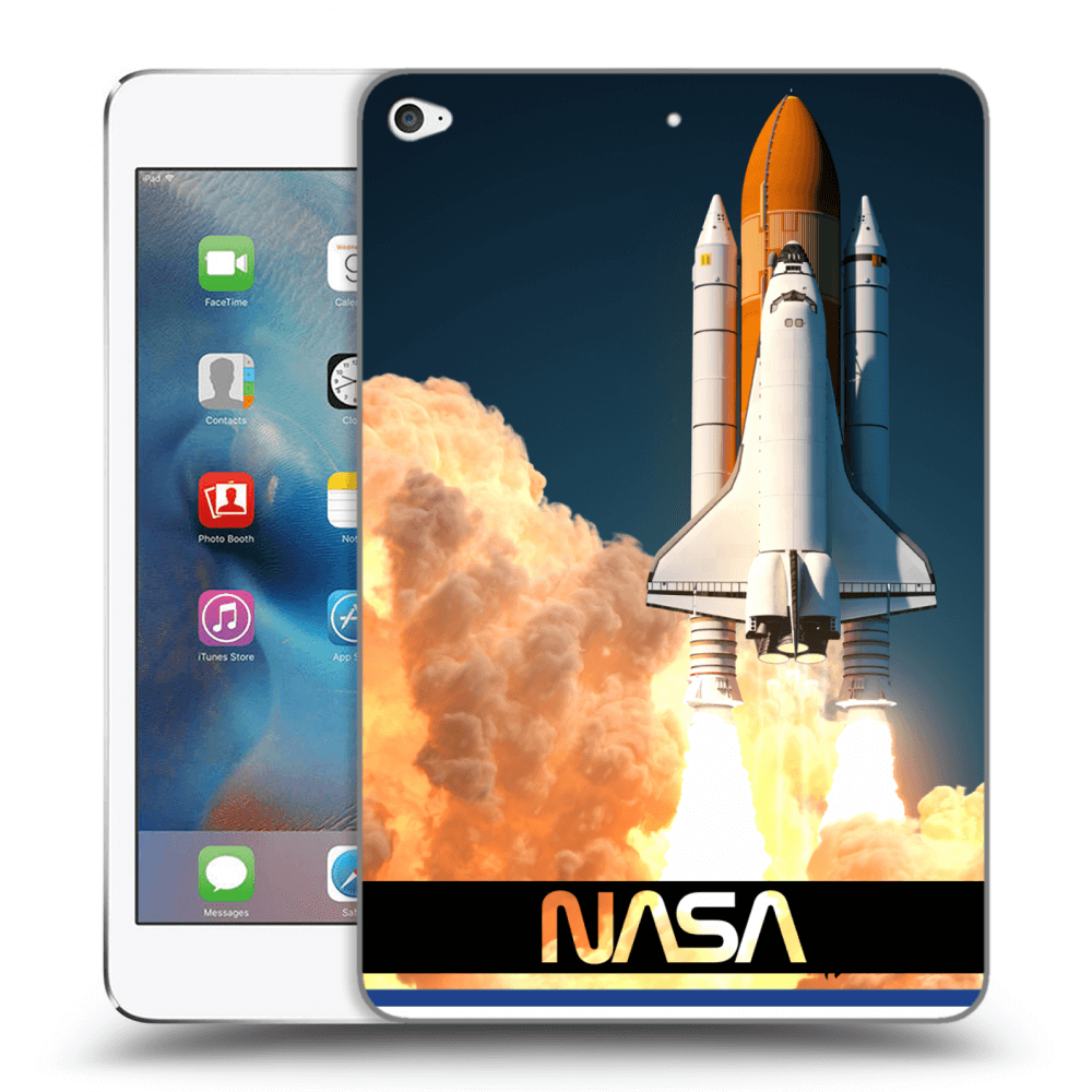 Picasee silikonski črni ovitek za Apple iPad mini 4 - Space Shuttle