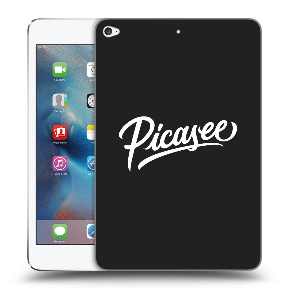 Picasee silikonski črni ovitek za Apple iPad mini 4 - Picasee - old logo - white