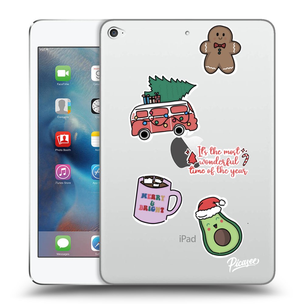 Picasee silikonski prozorni ovitek za Apple iPad mini 4 - Christmas Stickers