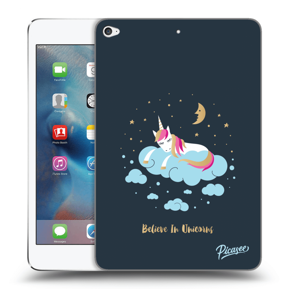 Picasee silikonski črni ovitek za Apple iPad mini 4 - Believe In Unicorns
