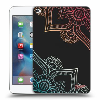 Picasee silikonski črni ovitek za Apple iPad mini 4 - Flowers pattern