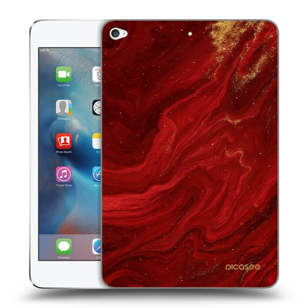 Picasee silikonski prozorni ovitek za Apple iPad mini 4 - Red