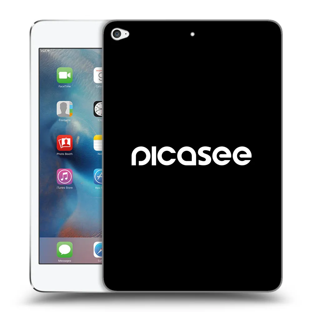 Picasee silikonski črni ovitek za Apple iPad mini 4 - Picasee - new logo - white