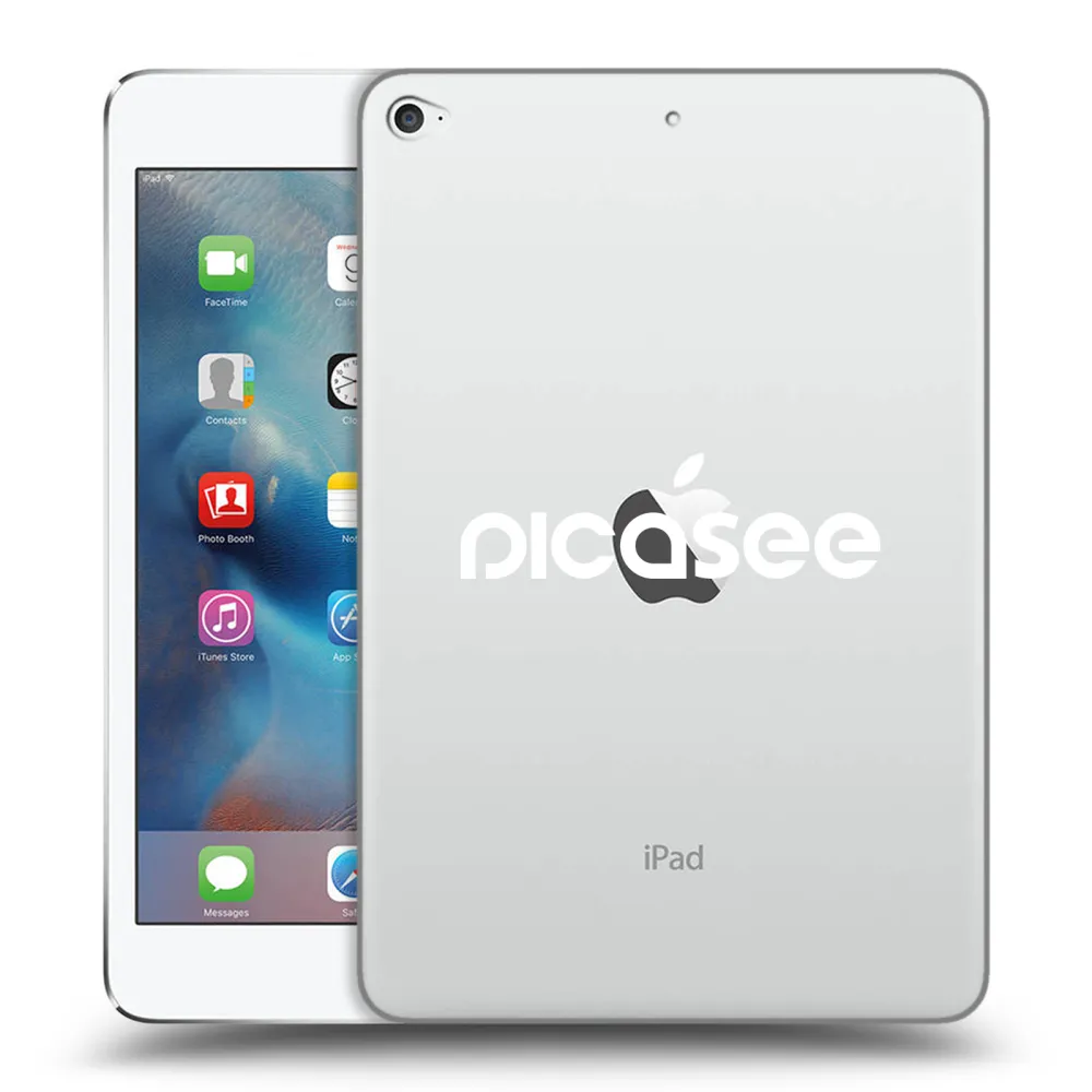 Picasee silikonski prozorni ovitek za Apple iPad mini 4 - Picasee - new logo - white
