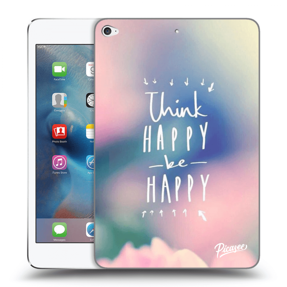 Picasee silikonski črni ovitek za Apple iPad mini 4 - Think happy be happy