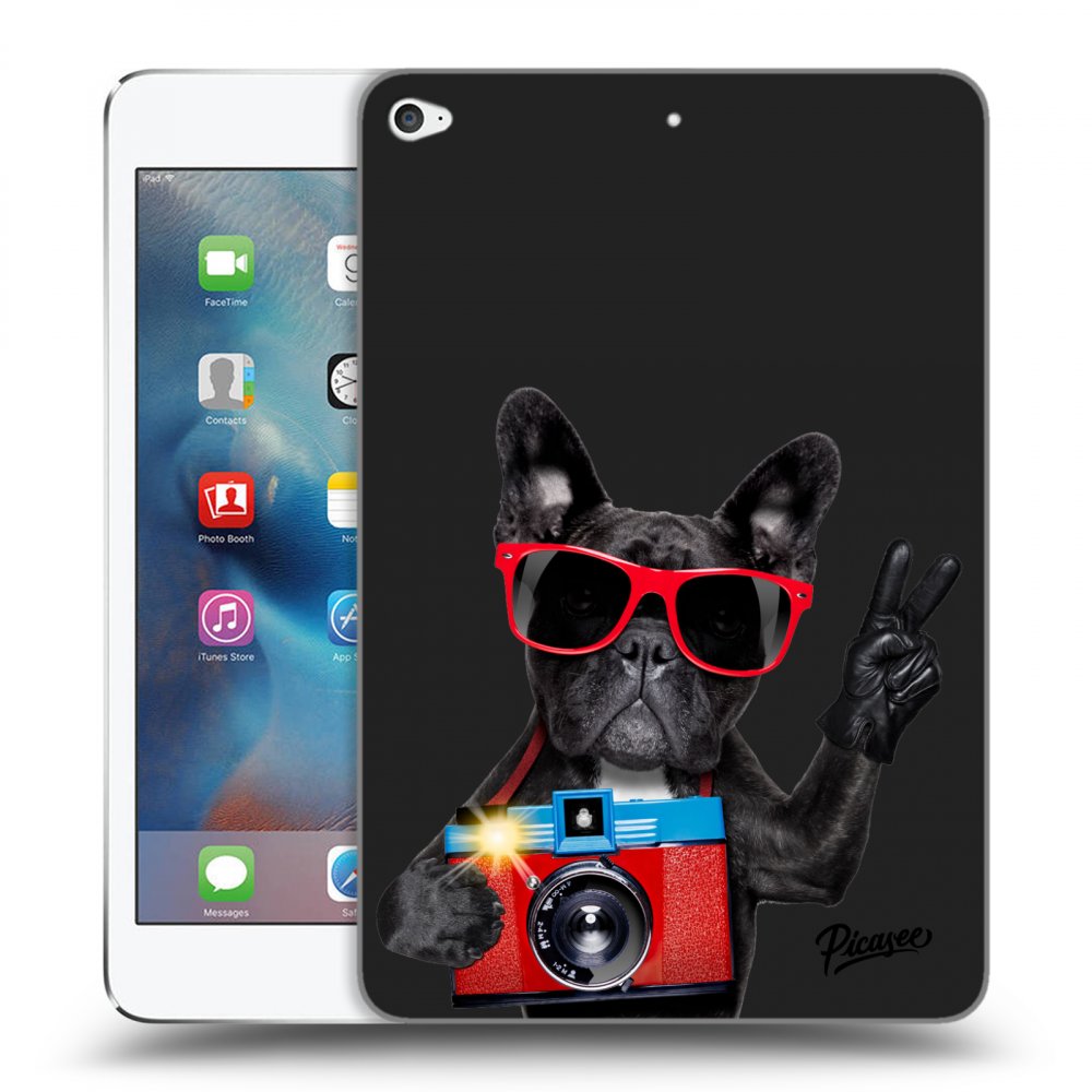 Picasee silikonski črni ovitek za Apple iPad mini 4 - French Bulldog